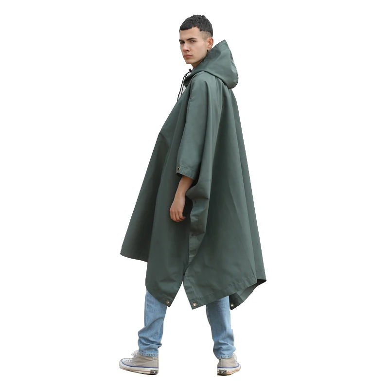 防水雨衣猎人绿色雨披极地雨披一次性雨衣