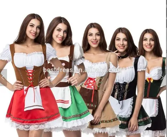 Bavarian Beer Maid Ladies Fancy Dress German Oktoberfest Womens Adult UK 6-24