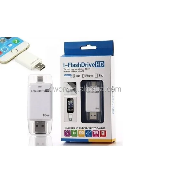 I-flash Drive HD Card Reader for Iphone5/5s/6/ipad Dual Storage ,Easy to Save Image & Video - ANKUX.COM
