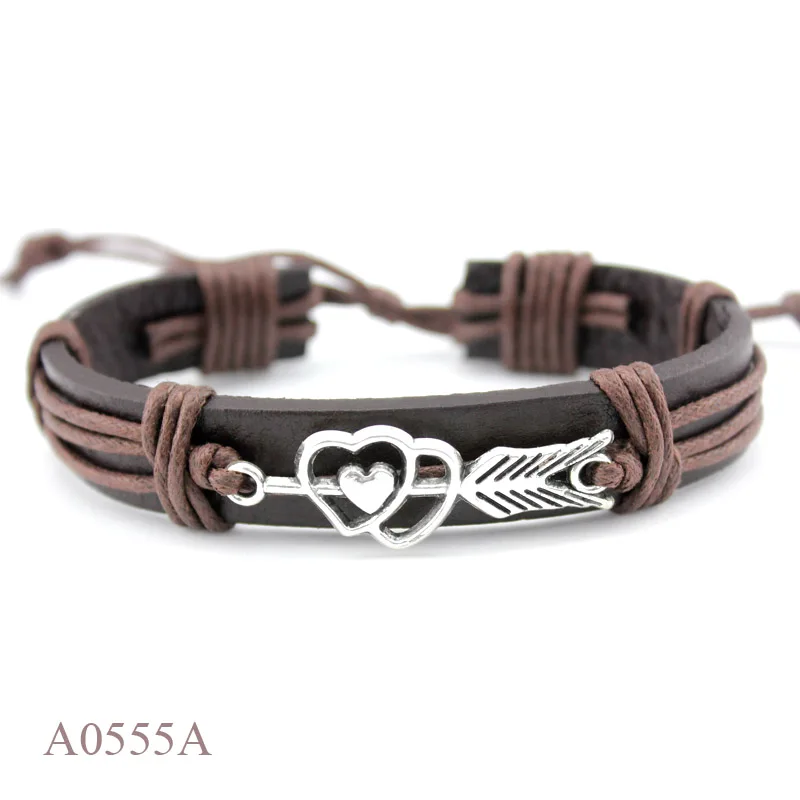 Handmade Adjustable Stainless Steel Bow Arrow Archer Charm Mens Genuine