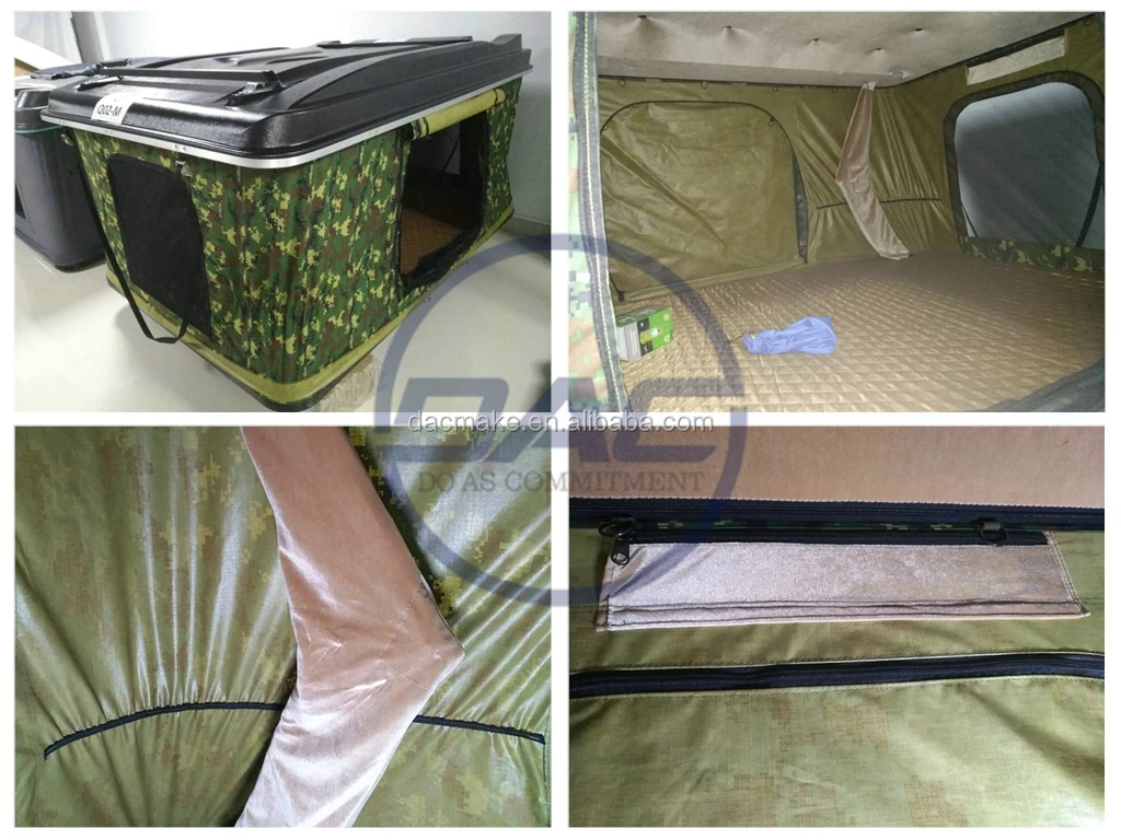 Dac Aluminum Rooftop Tent Gas Strut Roof Top Tent Hard Shell Q02s With
