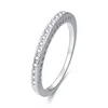 Poliva 925 Solid Sterling Silver China Factory CZ Eternity Infinity Wedding Band Ring