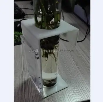 Plastic Acrylic Cylinder Vases Cheap Tall Glass Frosted Cylinder