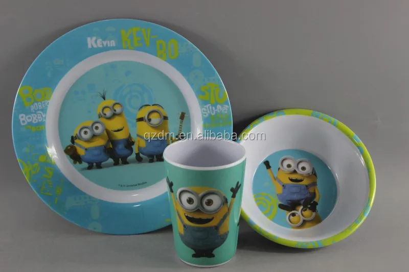 3pcs Melamine kid's dinnerware ,Melamine Infantil dinner set