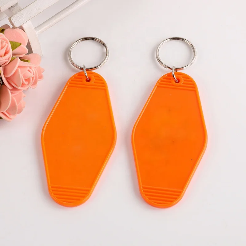 Promotional Customized Plastic Acrylic Hotel Keychain Plastic Hotel