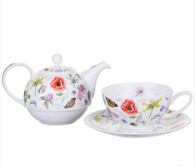 Flower blossom moroccan custom ceramic personalized  afternoon tea set