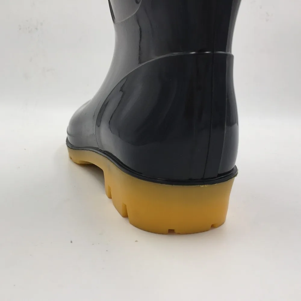 Hn306c Black Cheap Custom Car Wash Wellington Rain Boots For Men Pvc