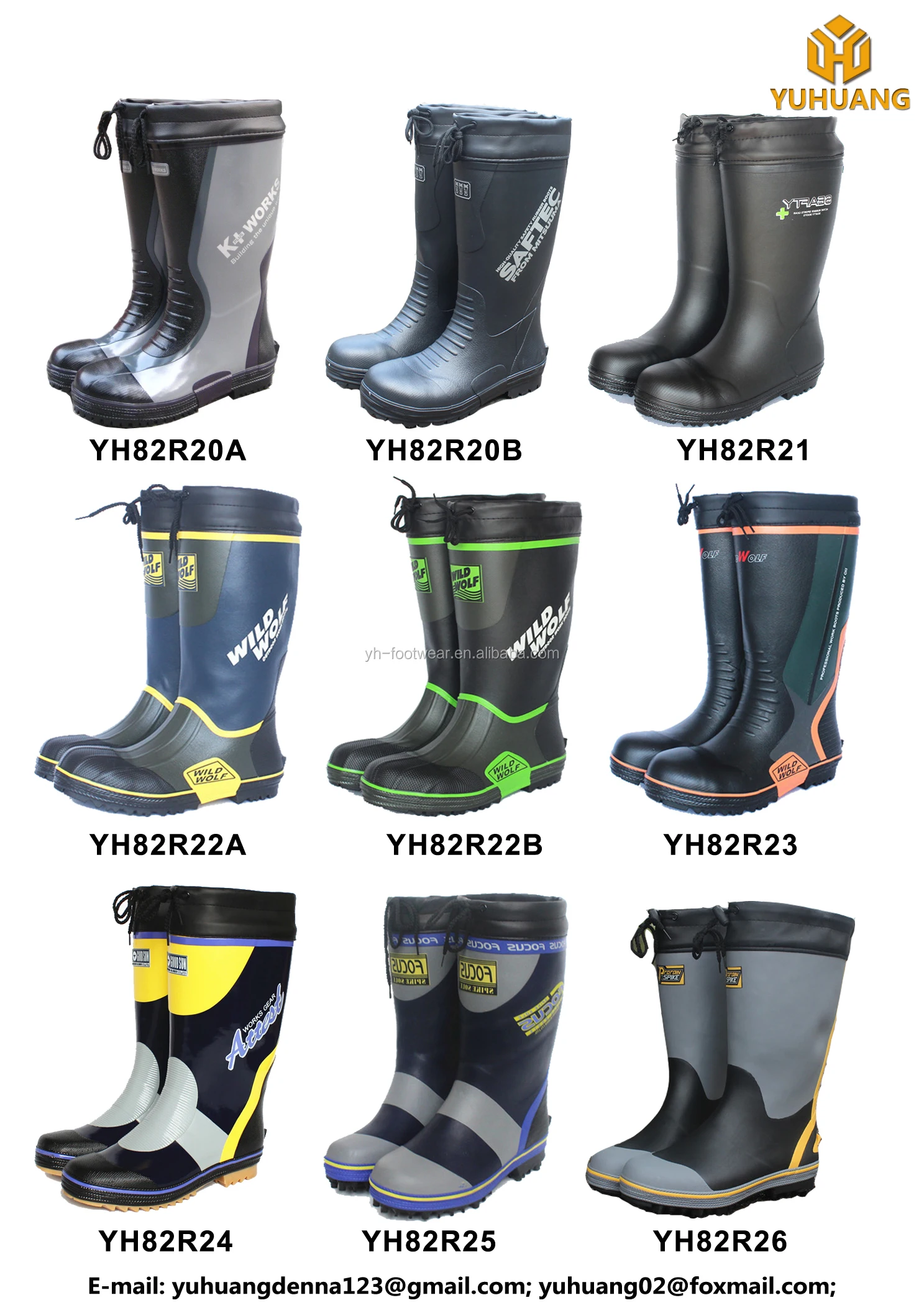 Fashion Style Industry Rubber Gum Boots Durable And Comfortable