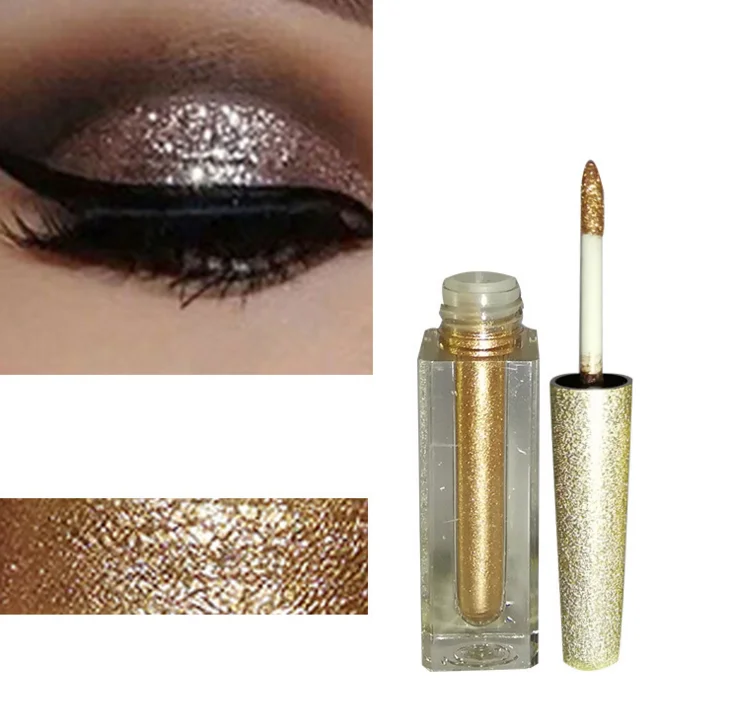 12 Colors Glitter Liquid Eyeliner Eyeshadow Long Lasting Waterproof