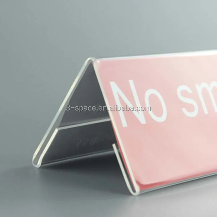 Acrylic Sign Holder V Shape Promotion Paper Card Label Name Holder