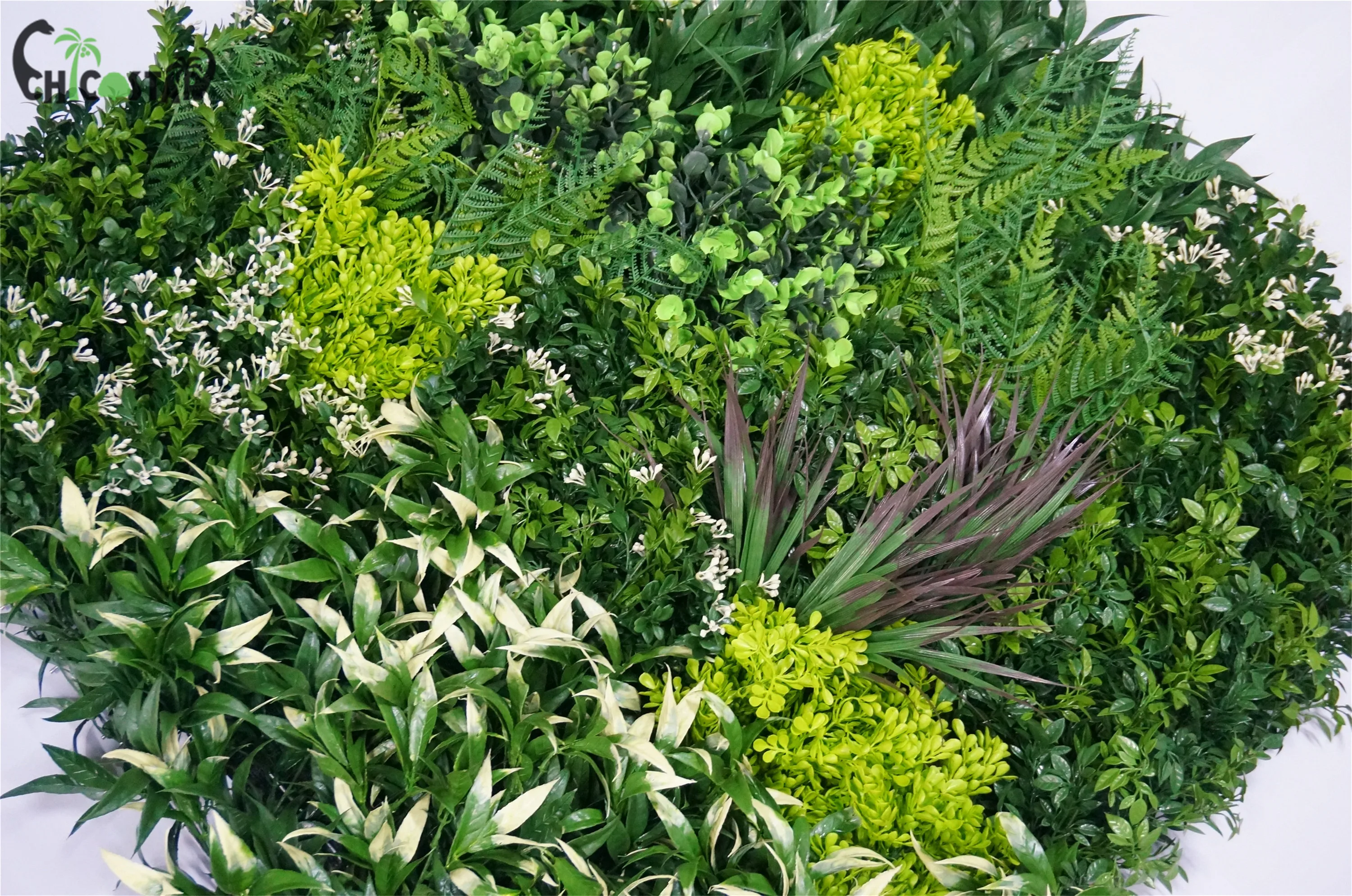 Wholesale Indoor Garden Decoration Green Artificial Wall Plant Panel