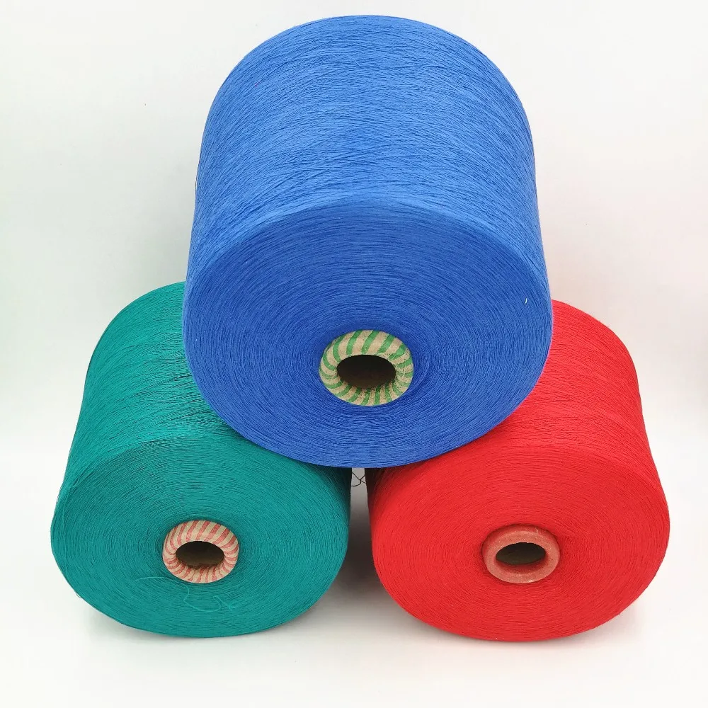 中国供应商颜色 100% 涤纶纺织涂料染色纱线回收处女编织编织缝纫出厂