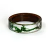 OEM Wood jewelry manufacturers high quality wood resin ring women With Dried Plant