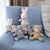 Custom Various Elephant Bear Rabbit Soft Stuffed Knitted Crochet Baby Toy