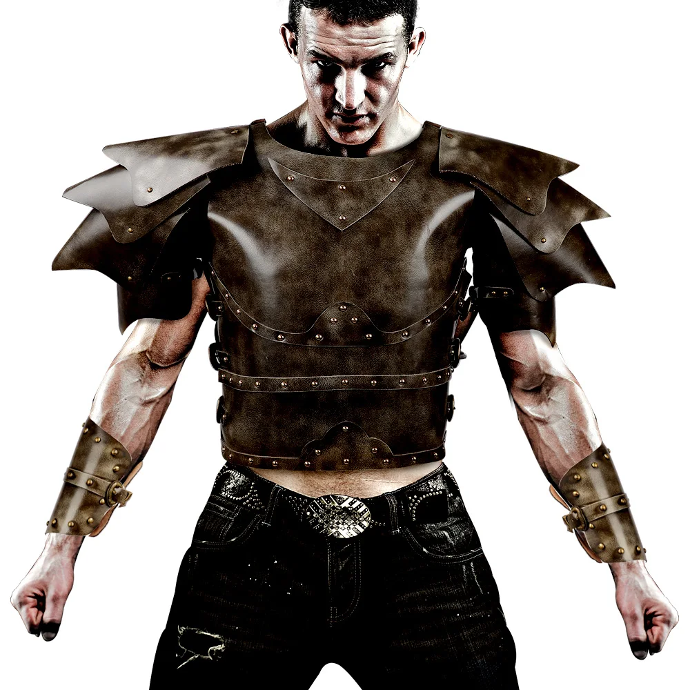 Roleparty Armadura Romanacueroアダルトマンの中世の騎士の革の鎧 Buy 革鎧 Armaduraロマーナcuero 騎士 革鎧 Product On Alibaba Com
