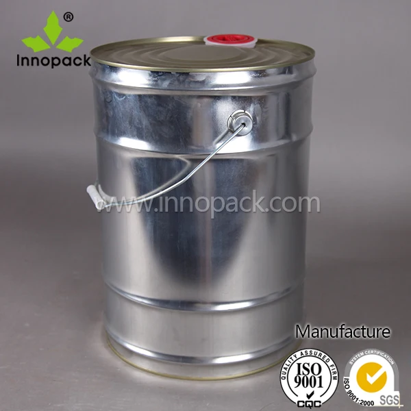 25l Galvanized Metal Tin Bucket With Pourer Spout Lid Buy 25l Metal