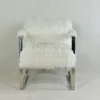 Modern feather white single sofa chair