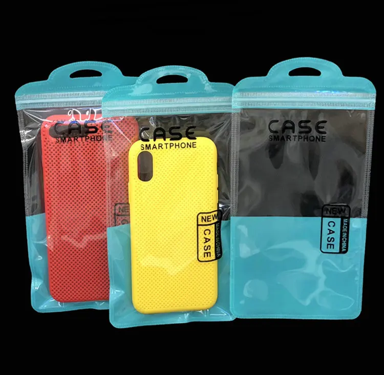Three Side Sealing Reusable Ziplock Cell Phone Case Zipper Packaging