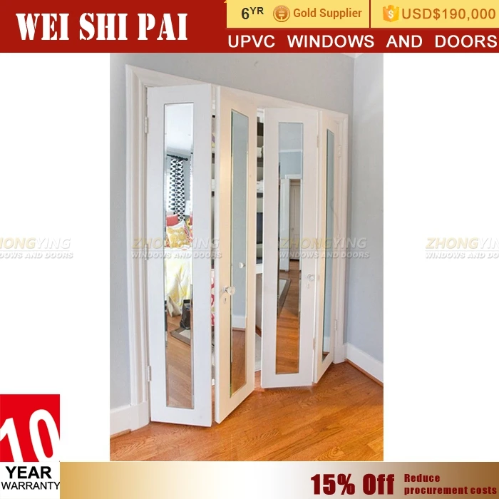 Ready Made Soundproof Veranda Bifold Doors Wholesale Decorative