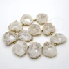 Natural agate cavity slice side hole long chain irregular shape