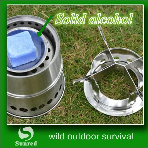 De calidad superior de acero inoxidable portátil equipo de camping de