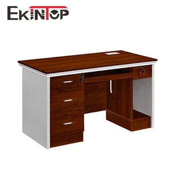 Wooden Computer Desk With Bookshelf Cabinet Drawer Buy Oak