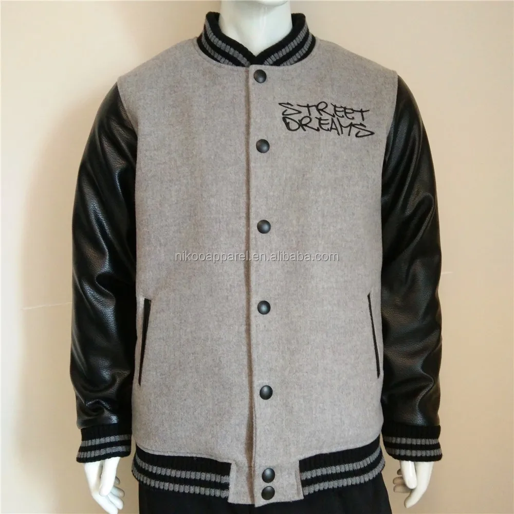 Quality Custom Embroidered Padded Wool Varsity Jackets With Tackle