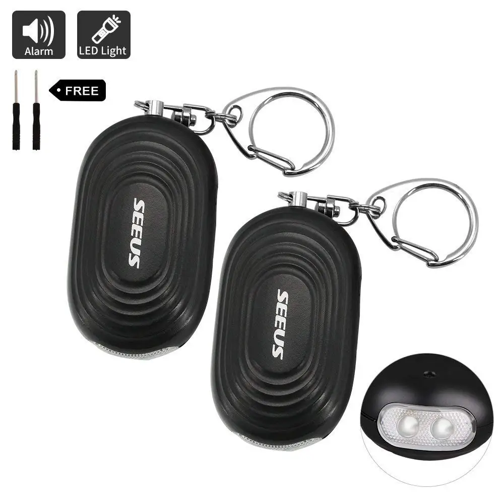 Personal Portable Security Alarms with LED Lights 130dB Personal Safety Alarms for Women Self Defense WESUN Personal Alarm Keychain 3Pcs Gold