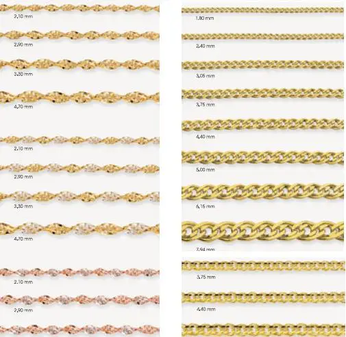 14k 10k Gold Jewellery Twist Nonda Chains Product 14k 10k Gold Jewellery Twist Nonda