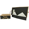 specail design foldable gift box with kraft paper and ropes