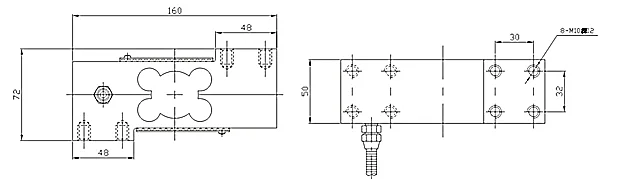 Shear beam parallel planar beam 50kg 250kg waterproof weight sensor/load cell s 500kg