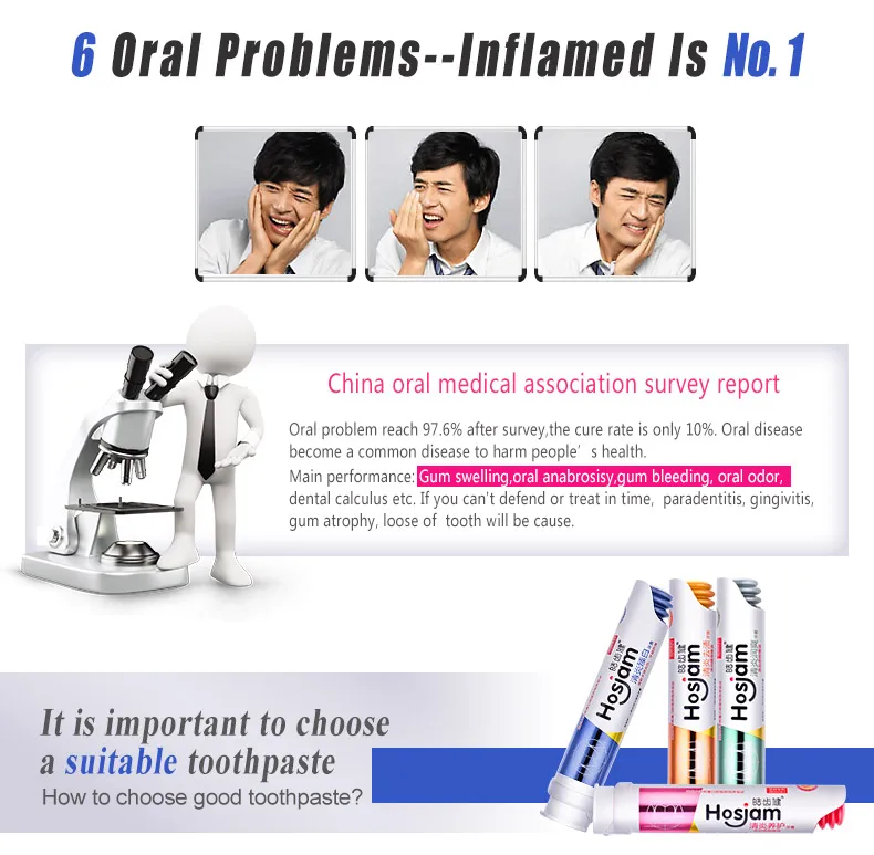 Non Gel Toothpaste With 100g Hosjam Whitening Toothpaste With Baby
