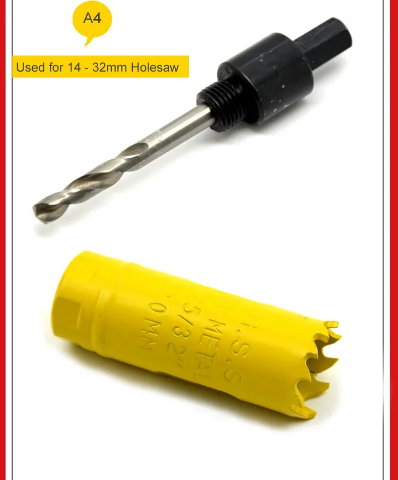 10pcs / Lot Scowell Hss Bimetal M3 Deep Hole Saw Cutter Blades Holesaw Bits Crown Saw Drilling