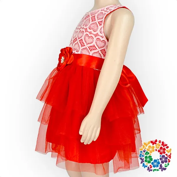 Baby Girls Sleeveless Lace Wedding Dress Birthday Party Princess Flower