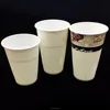Low price white PP plastic cup for beverage with logo, custom design ripple wall disposable plastic cups drinking cups