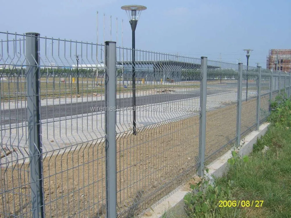 welded wire mesh fence pvc coated green fence