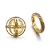 Amazon Best selling Astronomical Ball Ring rotating Clamshell Universal Finger Ring for men