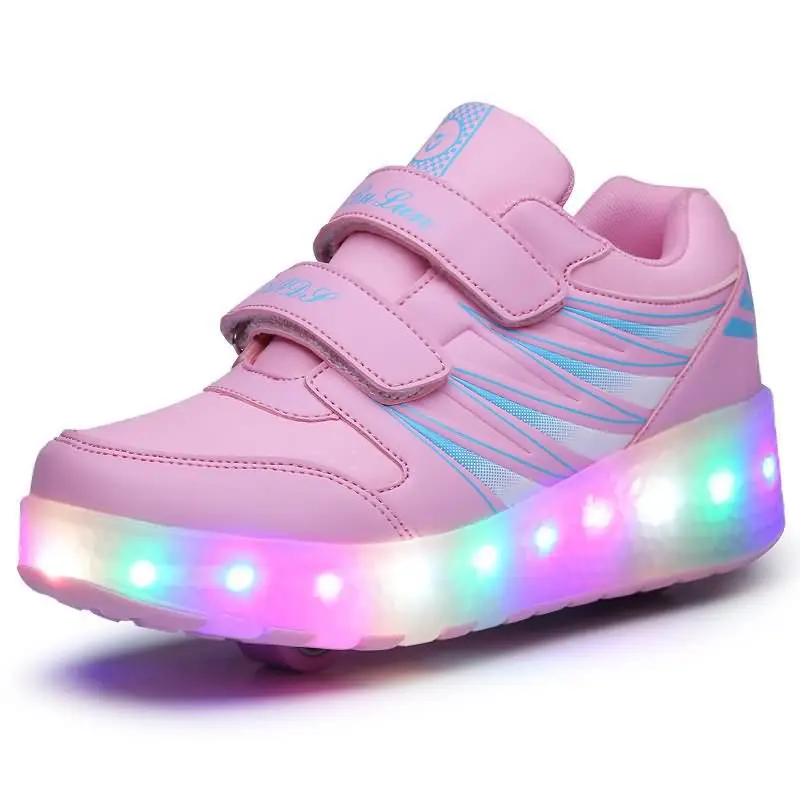 Roller Skate With Lighting Flashing Led Shoes - Buy Led Shoes,Roller ...