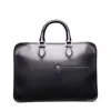 High quality Business Men Leather Laptop Vertical Bag/Briefcase