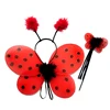 Red Ladybug wing,headpiece and wand children animal costumes set for party