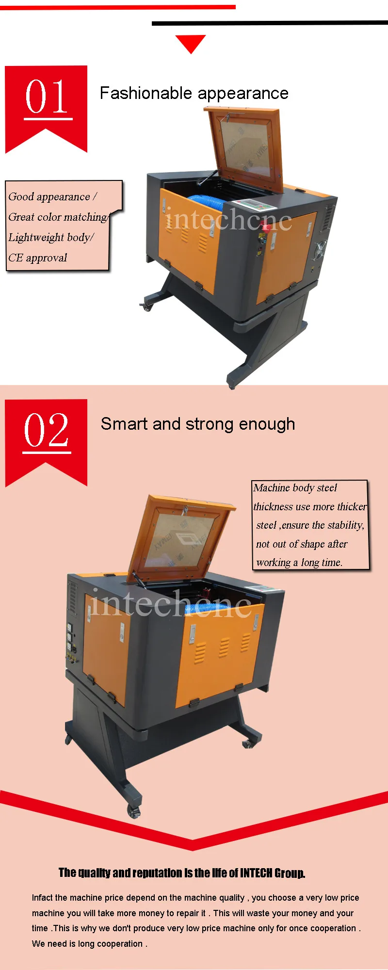 Newest 5030 laser cutting machine for marquetry for Plastic/leather/mdf/acrylic