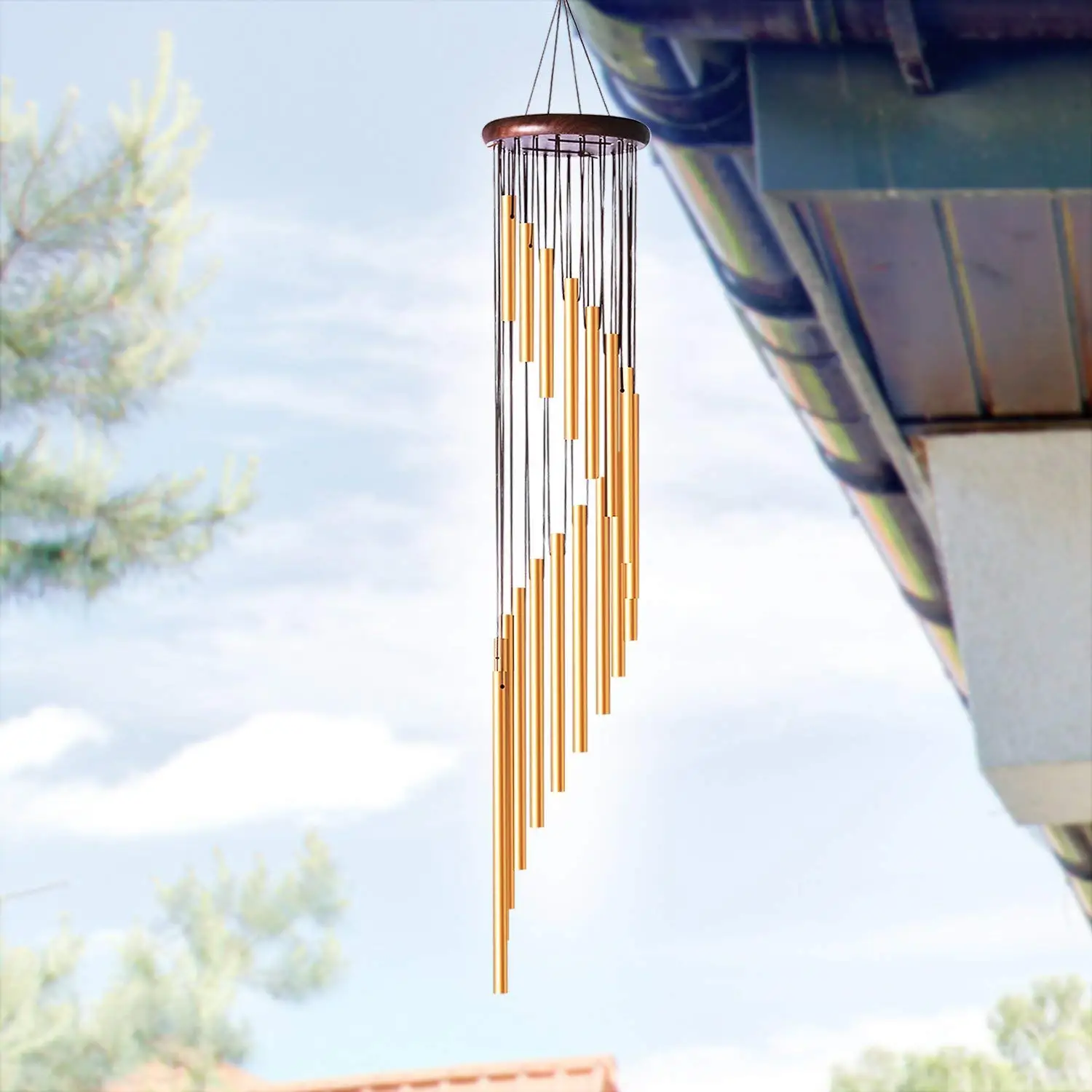 Large Wind Chimes Amazing Grace Wind Chime with 18 Aluminum Alloy Tubes Dec...
