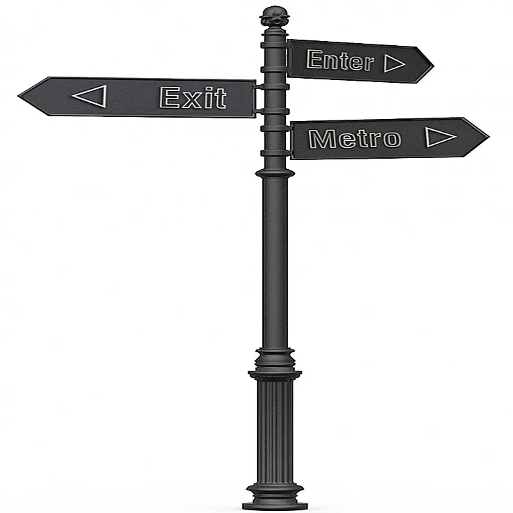 Outdoor Sign Pole Cast Iron Street Sign Post Lamp Pole 3m - Buy Street ...