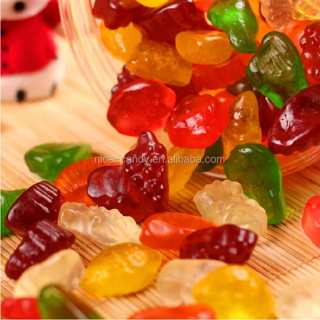 assorted fruits shaped gummi jelly sweet gummy candy fda bulk