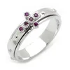 Catholic Rosary Ring Spinning band in 925 Silver