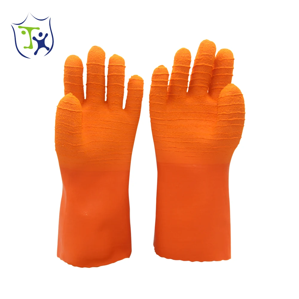 Trendy Style Cotton Gloves With Rubber Palm Latex Goalkeeper Gloves Long Sleeve Rubber Gloves