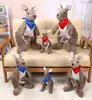 free sample New promotion kangaroo stuffed, stuffed kangaroo toy, kangaroo plush toy with flag