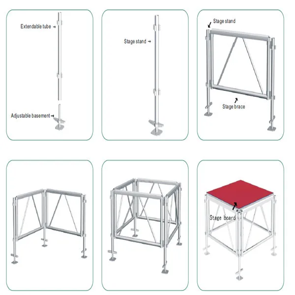 2015 Jual Panas Bingkai Aluminium Bergerak Panggung 