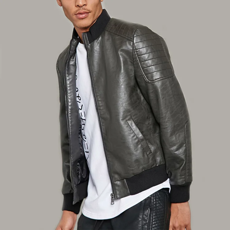 Motorsport Apparel High Neck Black Pakistan Men Leather Jacket Buy