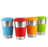 Reusable Travel Cup Colored Custom LOGO Stainless Steel Coffee Cup With Silicone Sleeve Lid